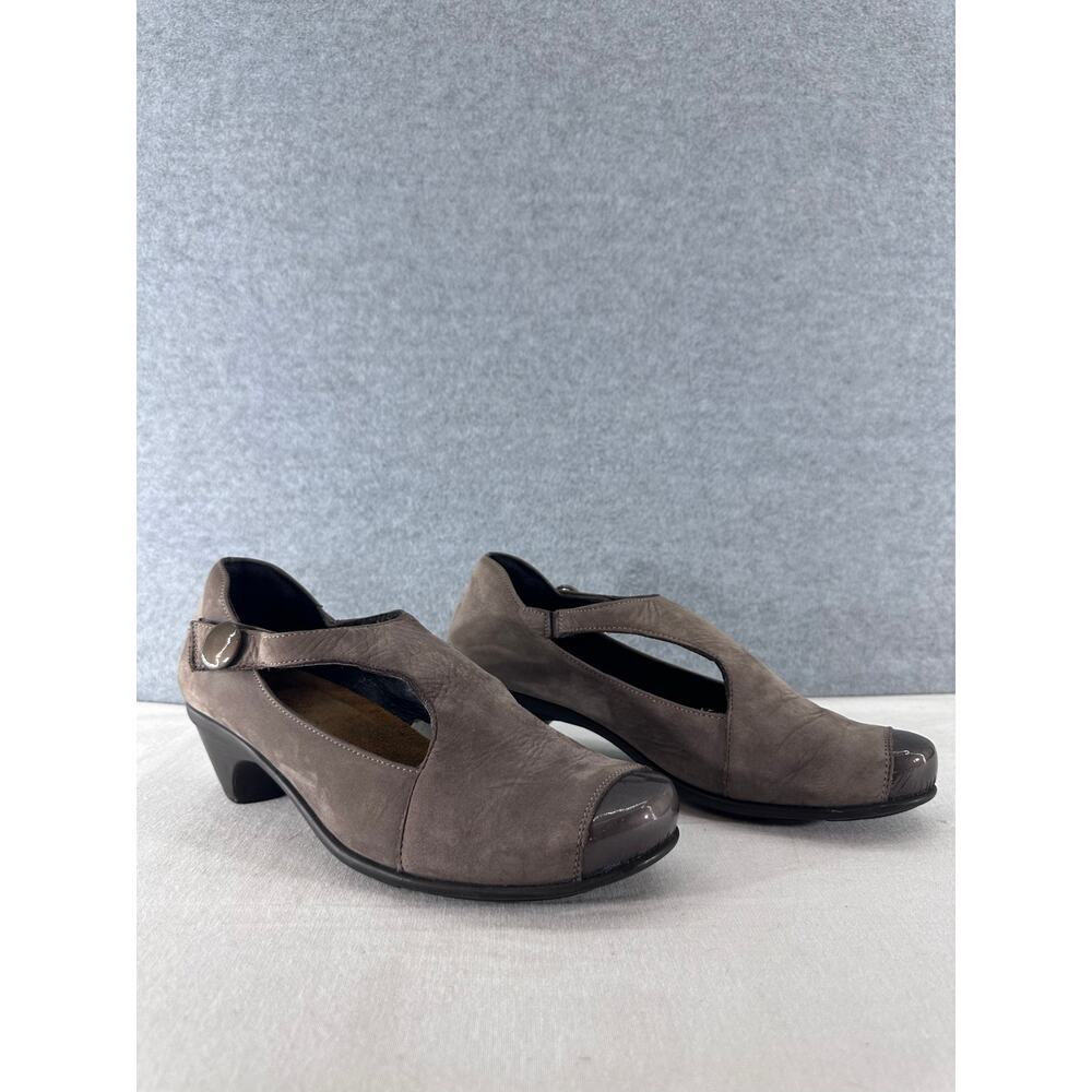 NAOT Women’s sz 41 (10) Taupe T Strap Heel Comfort Workwear Mary Jane Neutral